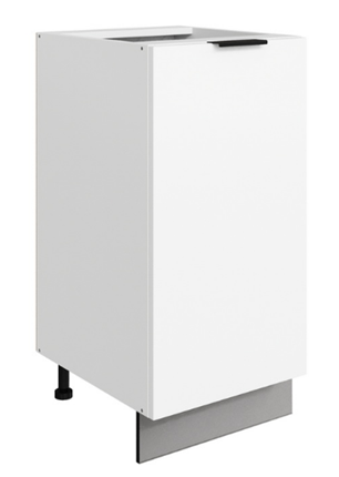 Шкаф рабочий Стоун L400 (1 дв.гл.) (белый/джелато софттач) в Вологде - изображение