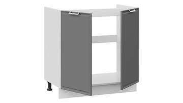 Кухонная тумба Белладжио 1Н8М (Белый, Софт графит) в Вологде - предосмотр 1