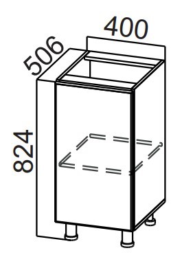 Кухонная тумба Стайл, С400, МДФ в Вологде - изображение