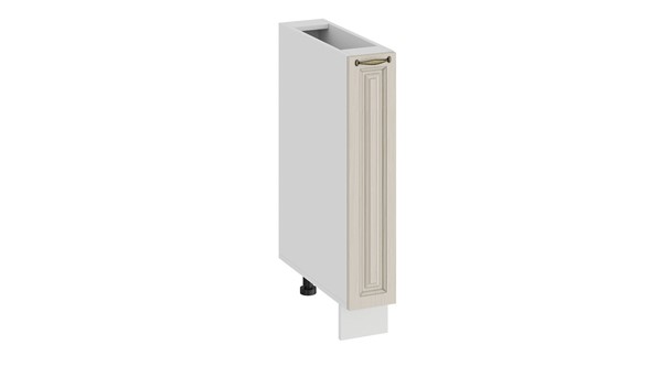 Шкаф напольный с выдвижной корзиной Лина 1Н15К (Белый/Крем) в Вологде - изображение