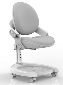 Кресло детское Mealux ZMAX-15 Plus, Y-710 BL, белый металл, обивка серая однотонная в Вологде - предосмотр