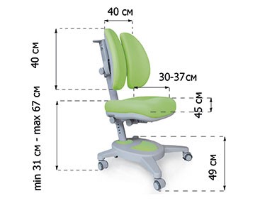 Детское растущее кресло Mealux Onyx Duo, Персиковый в Вологде - изображение 1