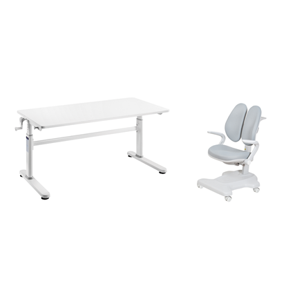 Комплект парта + кресло Imparare Grey + Estate Grey + чехол для кресла в подарок в Вологде - изображение