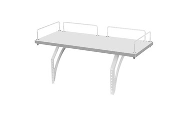 Растущий стол 1/75-40 (СУТ.25) + Polka_z 1/600 (2 шт.) + Polka_b 1/550 белый/серый/серый в Вологде - предосмотр 2