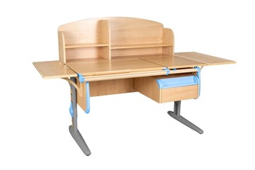 Детский стол-трансформер 1/75-40 (СУТ.25) + Polka_b 1/550 (2 шт.) + Polka_n 1/1200 +Tumba 1  бежевый/серый/ниагара в Вологде