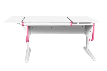 Детский стол-трансформер 1/75-40 (СУТ.25) + Polka_b 1/550 белый/белый/розовый в Вологде