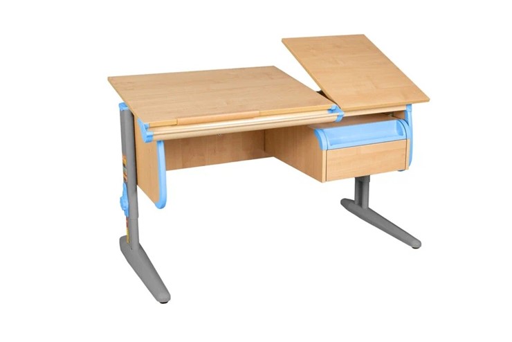 Детский стол-трансформер 1/75-40 (СУТ.25) + Tumba 1 Бежевый/Серый/Ниагара в Вологде - изображение 2