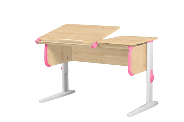 Растущий стол 1/75-40 (СУТ.25) Бежевый/Белый/Розовый в Вологде - изображение