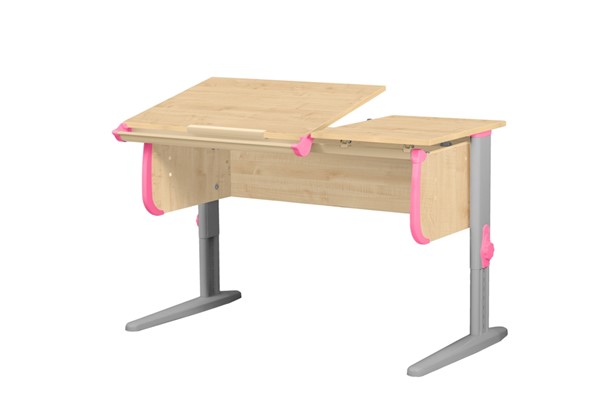 Растущий стол 1/75-40 (СУТ.25) Бежевый/Серый/Розовый в Вологде - изображение