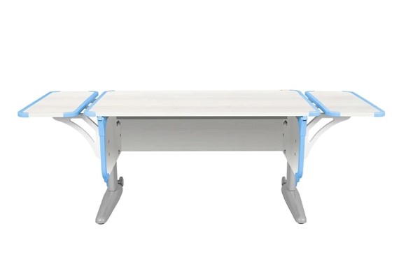 Детский стол-трансформер 4/100 (СУТ.43) + Polka_b 4/550 (2 шт) Рамух белый/серый/ниагара в Вологде - изображение
