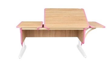 Детский стол-трансформер 4/75-40 (СУТ.42)  + Polka_b 4/550 Дуб сонома/белый/розовый в Вологде