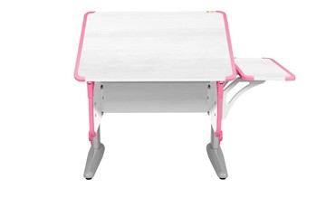 Детский стол-трансформер 4/75 (СУТ.41) + Polka_b 4/550 Рамух белый/серый/розовый в Вологде - предосмотр