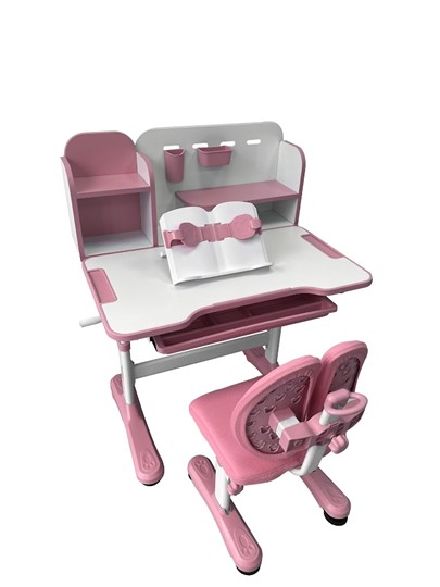 Растущая парта и стул Vivo Pink FUNDESK в Вологде - изображение 2