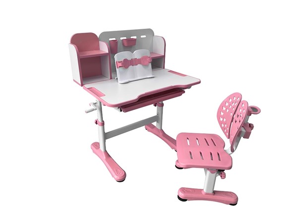 Растущая парта и стул Vivo Pink FUNDESK в Вологде - изображение
