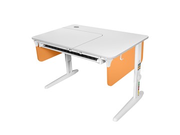 Детский стол-трансформер L/70-45 (СУТ.62) белый-оранжевый/белый/белый с лотком в Вологде