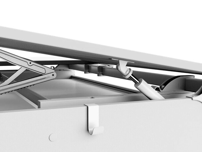 Растущий стол Lp/70-45 (СУТ.62 PRO) + Tumba 8 с лотком белый/белый/метрополитан грей в Вологде - изображение 2
