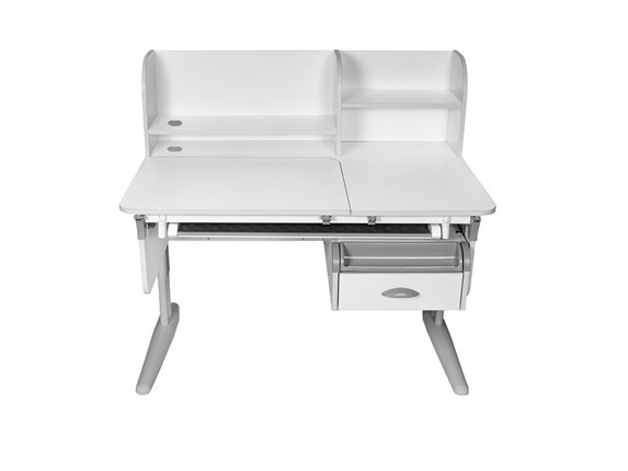 Растущий стол Lp/70-45 (СУТ.62 PRO) + Tumba 8 с лотком белый/серый/серый в Вологде - изображение