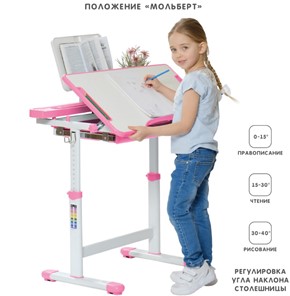 Комплект растущей мебели SET Holto-18 розовый в Вологде - предосмотр 2