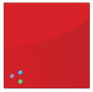 Доска магнитно-маркерная стеклянная BRAUBERG 45х45 см, красная в Вологде - предосмотр