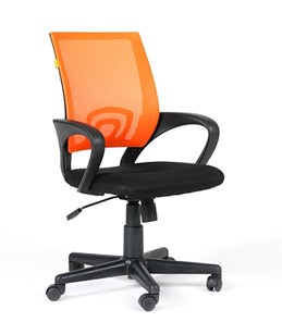 Кресло офисное CHAIRMAN 696 black Сетчатый акрил DW66 оранжевый в Вологде - предосмотр