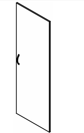 SIMPLE SD-6B Дверь высокая 594х16х1740 серый в Вологде - изображение