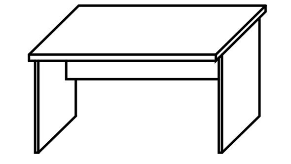 Стол письменный IMAGO-R СП-3.1 1400х600х755 в Вологде - изображение